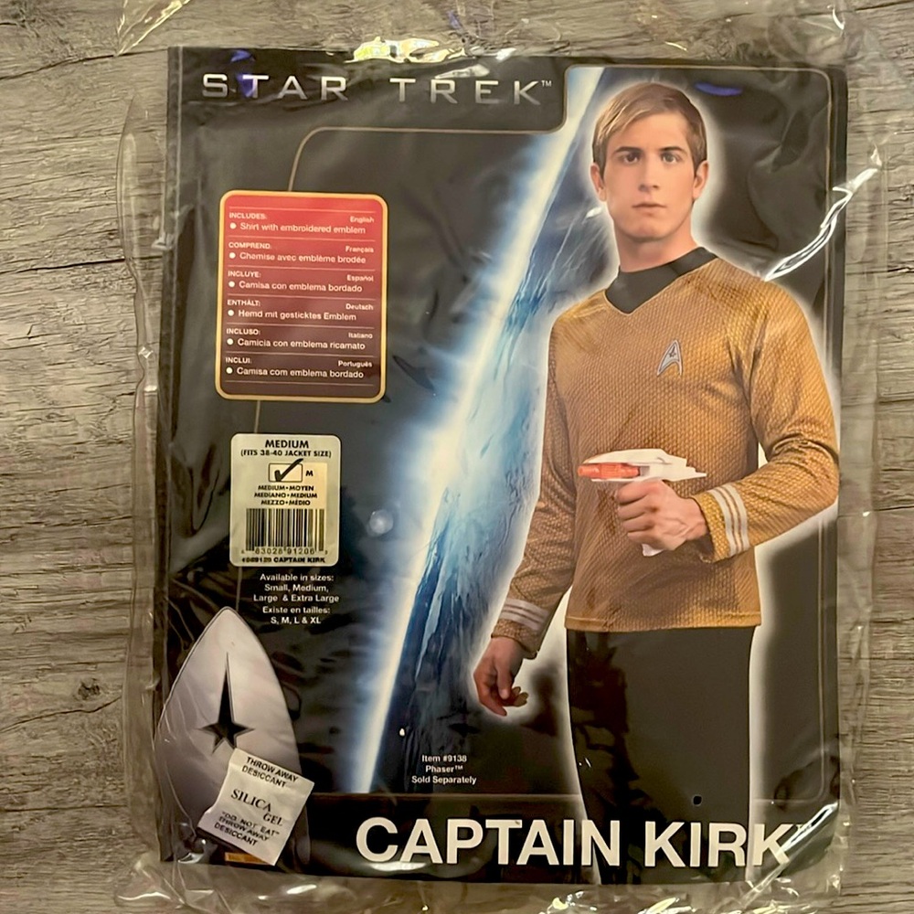 Captain Kirk shirt with embroidered emblem